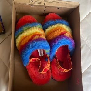 Size 4 Rainbow ugg slides